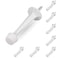 HOMOTEK 8 Pack Heavy Duty Solid Rigid Door Stop with Soft Rubber Tip Zinc Die Cast Door Stopper Protect Wall Door White