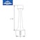 HOMOTEK 8 Pack Heavy Duty Solid Rigid Door Stop with Soft Rubber Tip Zinc Die Cast Door Stopper Protect Wall Door White