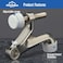 HOMOTEK 8 Pack Hinge Pin Door Stoppers Adjustable Heavy Duty Doorstops for Top of Door with White Rubber Bumper Tips Satin Nickel