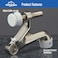 HOMOTEK 8 Pack Hinge Pin Door Stoppers Adjustable Heavy Duty Doorstops for Top of Door with White Rubber Bumper Tips Satin Nickel