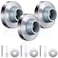 Hotop 3 Pieces Door Wall Stopper Concave Door Bumper Stainless Steel Protector with Rubber Bumper Wall Mount Stops Flush Stoppers Quiet Concave Knob Stopper for Bedroom Bathroom Office Silver