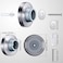 Hotop 3 Pieces Door Wall Stopper Concave Door Bumper Stainless Steel Protector with Rubber Bumper Wall Mount Stops Flush Stoppers Quiet Concave Knob Stopper for Bedroom Bathroom Office Silver