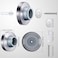 Hotop 3 Pieces Door Wall Stopper Concave Door Bumper Stainless Steel Protector with Rubber Bumper Wall Mount Stops Flush Stoppers Quiet Concave Knob Stopper for Bedroom Bathroom Office Silver