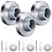 Hotop 3 Pieces Door Wall Stopper Concave Door Bumper Stainless Steel Protector with Rubber Bumper Wall Mount Stops Flush Stoppers Quiet Concave Knob Stopper for Bedroom Bathroom Office Silver