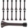 KISEER 12 Pack Spring Door Stops 3 14 Inch Flexible Heavy Duty Spring Door Stopper with RustProof Screw Rubber Bumper Tips Antique Brass