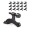 KOVOSCH 16 Pack Hinge Pin Door Stopper Black Adjustable Heavy Duty Hinge Pin Door Stop with Black Rubber Bumper Tips