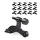 KOVOSCH 16 Pack Hinge Pin Door Stopper Black Adjustable Heavy Duty Hinge Pin Door Stop with Black Rubber Bumper Tips