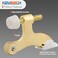 KOVOSCH 16 Pack Hinge Pin Door Stopper Bright Brass Adjustable Heavy Duty Gold Hinge Pin Door Stops with White Rubber Bumper Tip