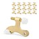 KOVOSCH 16 Pack Hinge Pin Door Stopper Bright Brass Adjustable Heavy Duty Gold Hinge Pin Door Stops with White Rubber Bumper Tip