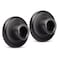 KOVOSCH 2 Pack Concave Wall Door Bumper Stop Black 212 Outside Diameter Stainless Steel Cover with 118 Black Rubber Bumper Easy to Install with Screw