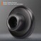 KOVOSCH 2 Pack Concave Wall Door Bumper Stop Black 212 Outside Diameter Stainless Steel Cover with 118 Black Rubber Bumper Easy to Install with Screw
