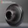 KOVOSCH 2 Pack Concave Wall Door Bumper Stop Black 212 Outside Diameter Stainless Steel Cover with 118 Black Rubber Bumper Easy to Install with Screw