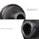 KOVOSCH 2 Pack Concave Wall Door Bumper Stop Black 212 Outside Diameter Stainless Steel Cover with 118 Black Rubber Bumper Easy to Install with Screw