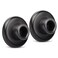 KOVOSCH 2 Pack Concave Wall Door Bumper Stop Black 212 Outside Diameter Stainless Steel Cover with 118 Black Rubber Bumper Easy to Install with Screw