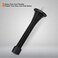 KOVOSCH 2 Pack Spring Door Stopper Black 314 Flexible Spring Door Stops with Black Rubber Bumper Tips