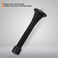 KOVOSCH 2 Pack Spring Door Stopper Black 314 Flexible Spring Door Stops with Black Rubber Bumper Tips