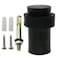 LUORNG Modern Heavy Duty Floor Door Stop with Soft Rubber Black Stainless Steel Cylindrical 635cm25inch