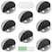 MAHIONG 8 Pack Floor Door Stopper Brushed Stainless Steel Adhesive Door Stop Floor Mounted with Rubber Bumper No Drilling Wall Protector with Screws