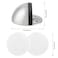 MAHIONG 8 Pack Floor Door Stopper Brushed Stainless Steel Adhesive Door Stop Floor Mounted with Rubber Bumper No Drilling Wall Protector with Screws
