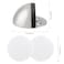 MAHIONG 8 Pack Floor Door Stopper Brushed Stainless Steel Adhesive Door Stop Floor Mounted with Rubber Bumper No Drilling Wall Protector with Screws