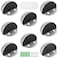 MAHIONG 8 Pack Floor Door Stopper Brushed Stainless Steel Adhesive Door Stop Floor Mounted with Rubber Bumper No Drilling Wall Protector with Screws