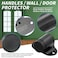 Masendelk 2pcs Floor Mount Door Stop Matte Black Door Stoppers Heavy Duty Doorstop with Rubber Bumper Stainless Steel Screws