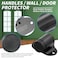 Masendelk 2pcs Floor Mount Door Stop Matte Black Door Stoppers Heavy Duty Doorstop with Rubber Bumper Stainless Steel Screws