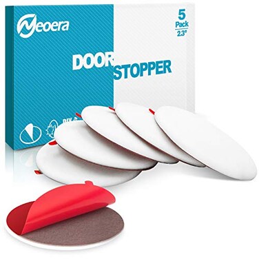 Neoera Door Stopper Wall Protector 5Pack 23 Rubber Door Handle Bumper Wall Protectors with Premium Self Adhesive Sticker for Protecting Wall White