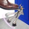HA SHI One Touch Kickdown Door Stopper Door Holder Heavy Duty Door Stops Bottom of Door HeightAdjustable Rubber Tips by HASHI Satin Nickel 4 inch x 1pack