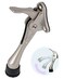 HA SHI One Touch Kickdown Door Stopper Door Holder Heavy Duty Door Stops Bottom of Door HeightAdjustable Rubber Tips by HASHI Satin Nickel 4 inch x 1pack