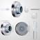 Pangda Concave Wall Door Bumper Stop Silver Stainless Steel Wall Door Bumper with 118 Inch Gray Round Rubber Protector StopsSilver40 Pieces