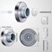 Pangda Concave Wall Door Bumper Stop Silver Stainless Steel Wall Door Bumper with 118 Inch Gray Round Rubber Protector StopsSilver40 Pieces