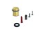 QCAA Cylindrical Floor Mount Door Stop Height 112 Solid Brass Polished Brass Lacquered Made in Taiwan 1 Pack
