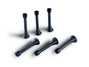 QCAA Flexible Spring Door Stop Bumper 318 Steel ORB Oil Rubbed Bronze 6 Pack Made in Taiwan