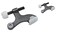 QCAA Hinge Pin Door Stopper Zinc Die Cast Oil Rubbed Bronze with White Rubber Bumper Tip Made in Taiwan 2 Pack
