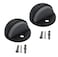 QCAA Low Dome Floor Door Stop H 254 x Diameter 445mm Zinc Die Cast Matte Black 2 Pack Made in Taiwan