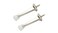 QCAA Rubber Tip Heavy Duty Solid Rigid Door Stop 3 Zinc Die Cast Nickel 2 Pack Made in Taiwan