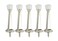 QCAA Rubber Tip Heavy Duty Solid Rigid Door Stop 3 Zinc Die Cast Nickel 5 Pack Made in Taiwan