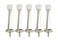 QCAA Rubber Tip Heavy Duty Solid Rigid Door Stop 3 Zinc Die Cast Nickel 5 Pack Made in Taiwan