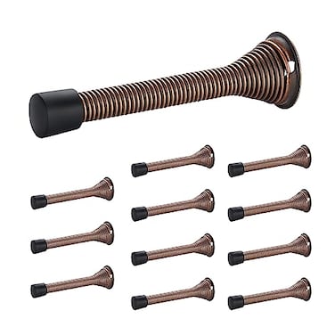 Ravinte Door Stoppers 12 Pack Spring Door Stops with Rubber Bumper Oil Rubbed Bronze Door Stoppers for Bottom of Door