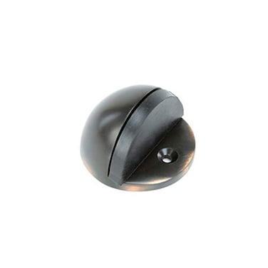Renovators Supply Bathroom Door Stoppers 165 in Brass Dome Shaped Floor Mount Door Stop with Oil Rubbed Bronze Finish