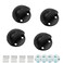 SANATO 4 Pack Black Low Dome Floor Mounted Stainless Steel Door Stop SelfMounted and ScrewMounted