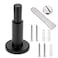 Sumnacon Sturdy Adjustable Door Stopper Stainless Steel Modern Door Stop with Rubber Buffer Wall Mounted Metal Doorstop with Hardware for Home Office Black