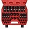 CASOMAN 36Piece 12 Drive Metric Deep and Shallow Impact Socket Set 6Point CRV for Auto Repair with Portable Case Rugged Construction