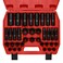 CASOMAN 36Piece 12 Drive Metric Deep and Shallow Impact Socket Set 6Point CRV for Auto Repair with Portable Case Rugged Construction