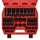 CASOMAN 36Piece 12 Drive Metric Deep and Shallow Impact Socket Set 6Point CRV for Auto Repair with Portable Case Rugged Construction
