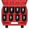 EMENTOL 8PCS 12Inch Drive Spindle Axle Nut Impact Socket Set CRMO 6 Point SAE 12 Dr Deep Impact Socket Set 1916 Inch 2 Inch