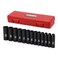 MIXPOWER 13 Pieces 38Inch Drive Deep Impact Socket Set 7mm to 19mm CRV Metric 6 Point Deep 13 Pieces 38 Dr Socket