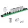 SK 12 Drive Socket Set Metric Sockets 11Piece 1020mm SuperKrome Finish Preminum CRV Construction with Aluminum Socket Organizer