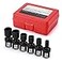 MIXPOWER 6PCS 14 Drive SAE Shallow Universal Impact Socket Set 14 916 Swivel Socket with Flexible Wobble CRMO